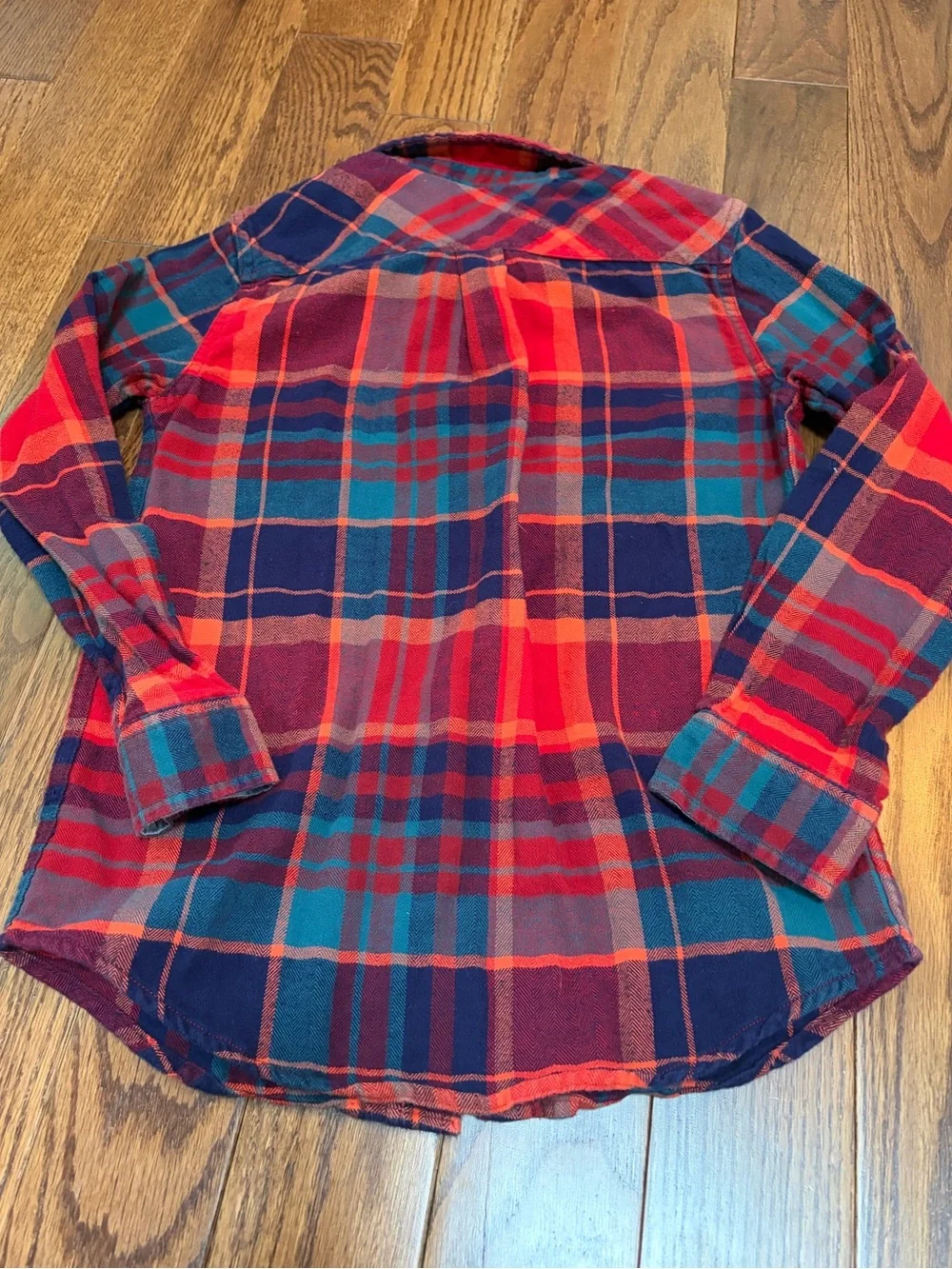 Cat & Jack Red Navy Green Plaid Flannel Shirt Size M(8/10)